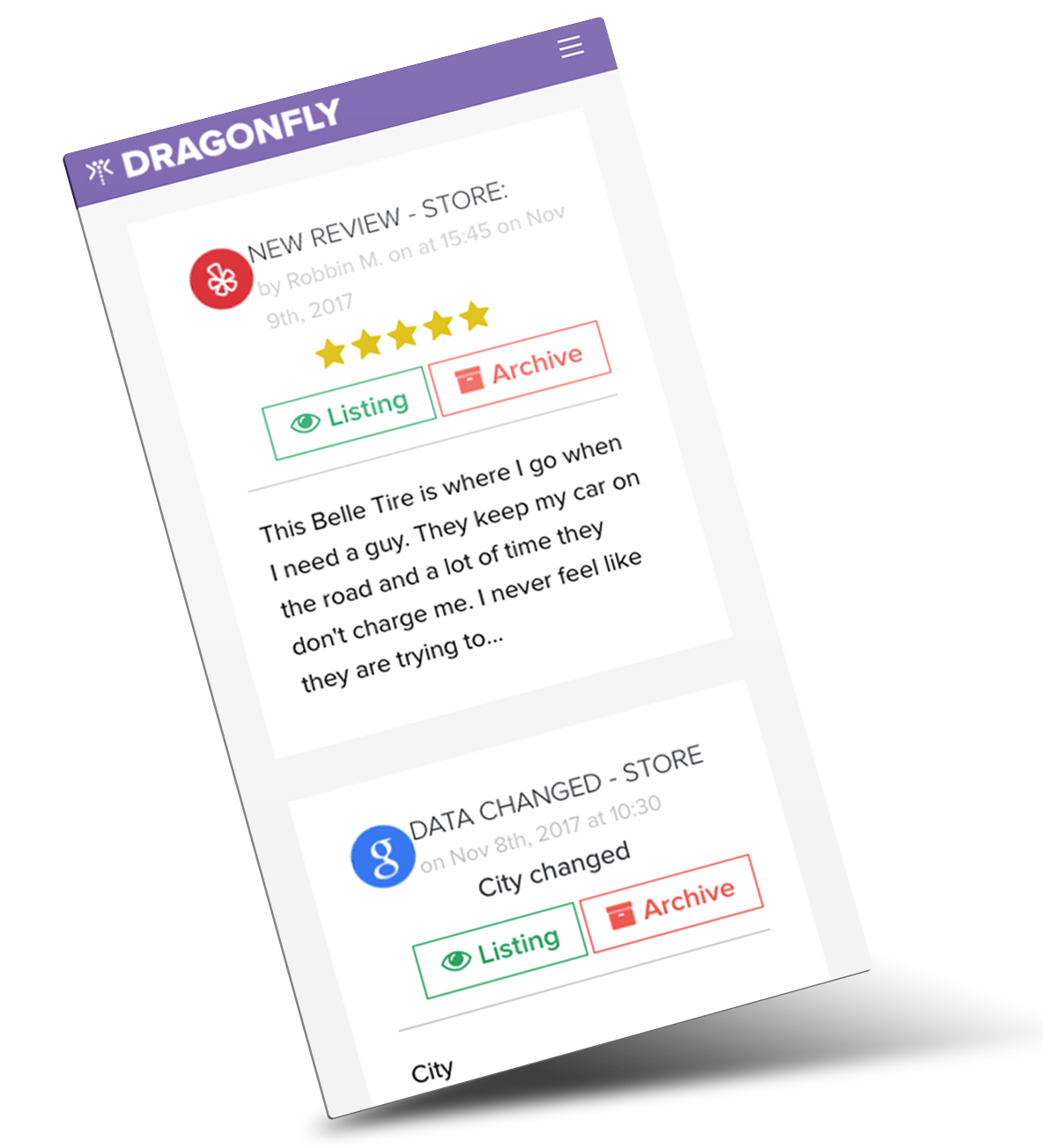 real time email review alerts